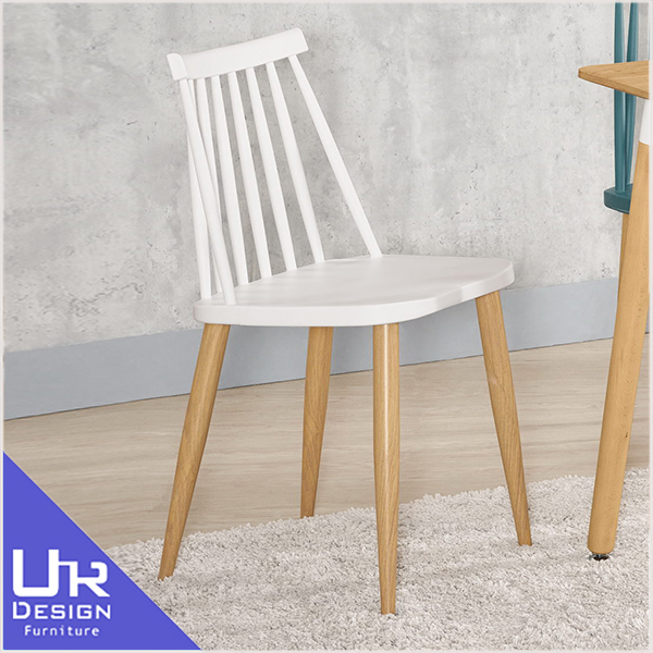 簡約北歐風艾美白色造型椅(五金腳)(24Z40/651-9)