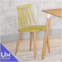 簡約北歐風艾美黃色造型椅(五金腳)(25Z40/1879-8)