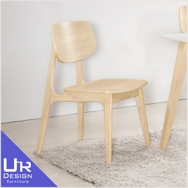 簡約北歐風芬頓洗白色實木餐椅(24Z40/643-5)