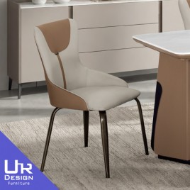 艾克橘色皮餐椅(26Z40/3027-10)