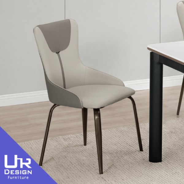 艾克灰色皮餐椅(26Z40/3027-9)