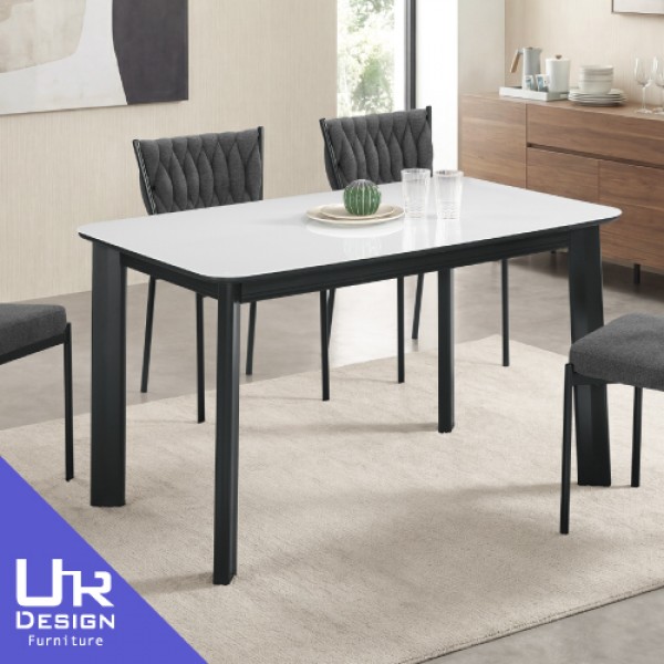 阿爾頓4.3尺玻璃面餐桌(實木腳)(26Z40/2945-2)