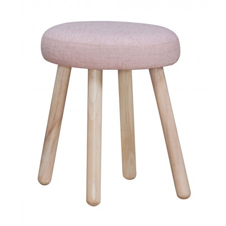 丹麥粉色布圓椅